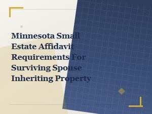 Minnesota Small Estate Affidavit for Surviving Spouses